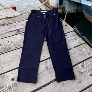 Carve Designs Navy Wide Leg Pants